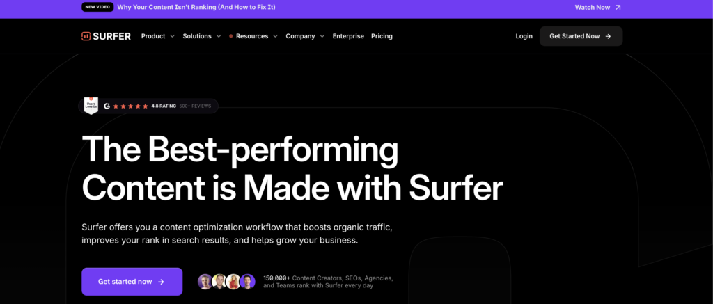 Screenshot image of Surfer SEO Tool